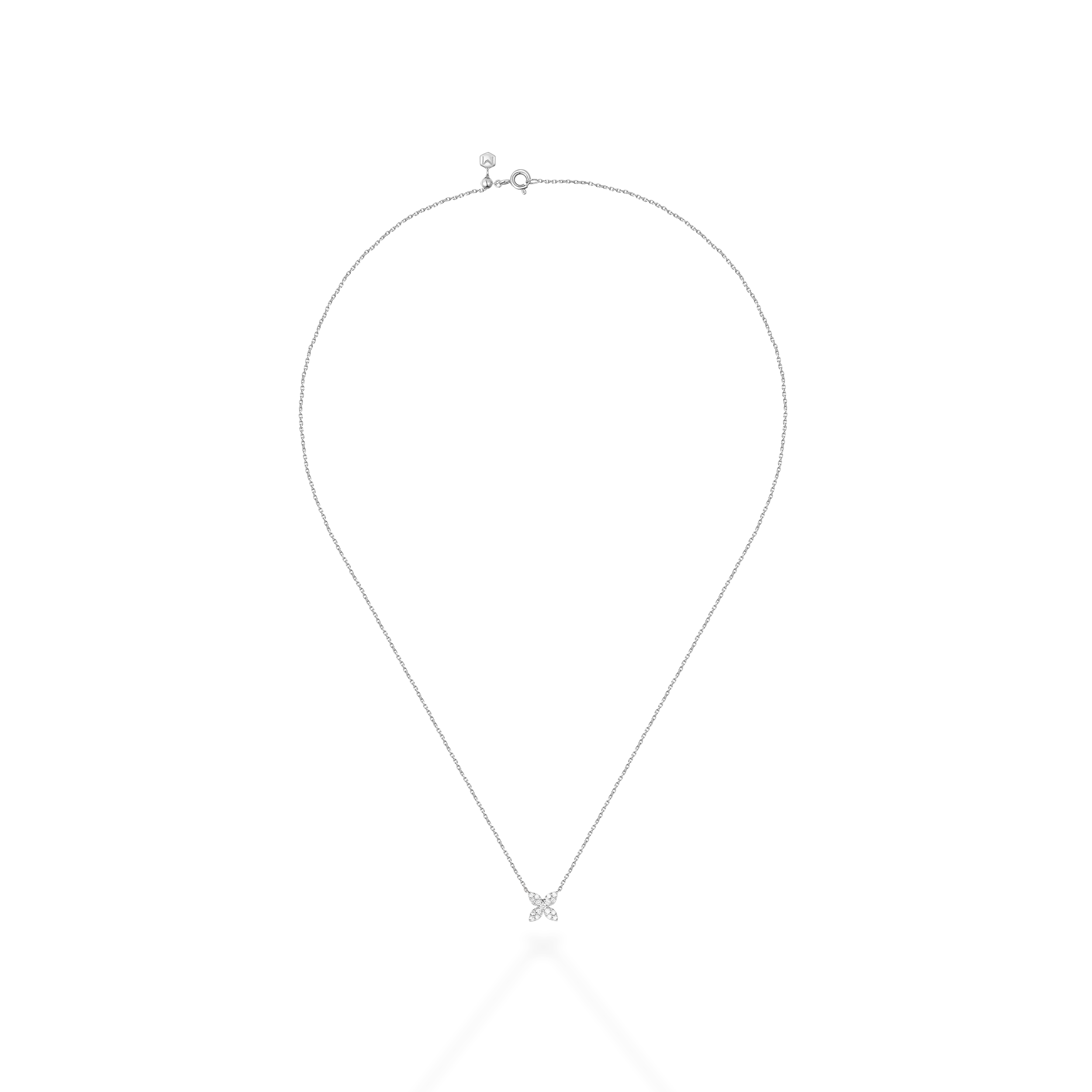 Cress flower diamond necklace